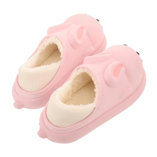 SAFIGLE Damen Hausschuhe mit Süßem Kaninchen Warme Plüschpantoffeln mit Dicker Sohle Rutschfest Geschlossen für Zuhause und Kurze Außenwege Langlebige Schuhware von SAFIGLE