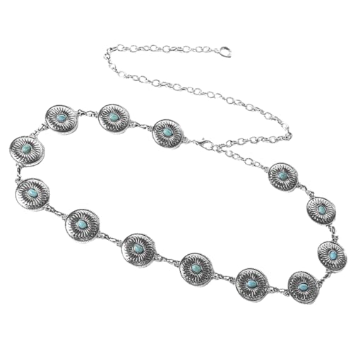SAFIGLE Damen Metallkette Taillenkette mit Achatverzierung Modischer Gürtel für Verschiedene Anlässe Robustes Material Retro Design Langlebig Stylisch von SAFIGLE