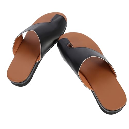 SAFIGLE Damen Sandalen Sommer Leicht Rutschfest Komfortable Freizeit Bunion Sandalen für Empfindliche Füße Atmungsaktive Schnell Trocknende Strandschuhe in Schwarz von SAFIGLE