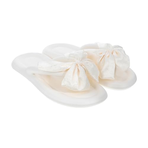 SAFIGLE Damen Sandalen mit Schleifen Leichte Flache Sommerschuhe Atmungsaktive Slides für Strand Reisen Outdoor Freizeit und Urlaub von SAFIGLE