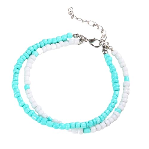 SAFIGLE Damenarmband Damen Sandalen Armband Strand Fußkettchen wellness zubehör sommerschmuck fußkettchen für damen dekorative Fußkettchen verstellbares Fußkettchen Doppelschicht Schuhwerk von SAFIGLE