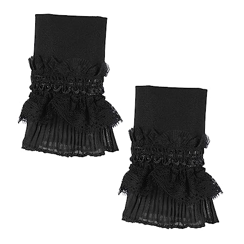 SAFIGLE Spitzenarmmanschetten Damen Gothic Accessoires Für Damen Dekorativer Falscher Kragen Mit Spitzenrand Mode Für & Pullover von SAFIGLE