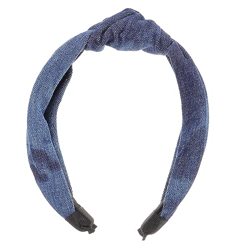 SAFIGLE Denim Knoten Stirnband für Modisches Haaraccessoire mit Denim Textur Universelles Design für Partys Hochwertiges Langlebiges Material Bequem von SAFIGLE