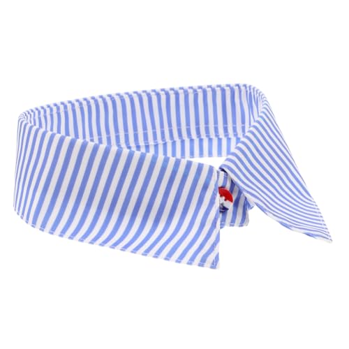 SAFIGLE Detachable Fake Collar für Damen Gestreifter Dickey Kragen aus Polyester Modischer Falscher Hemdkragen Abnehmbarer Blusenkragen für Business Freizeit und Party Blau von SAFIGLE