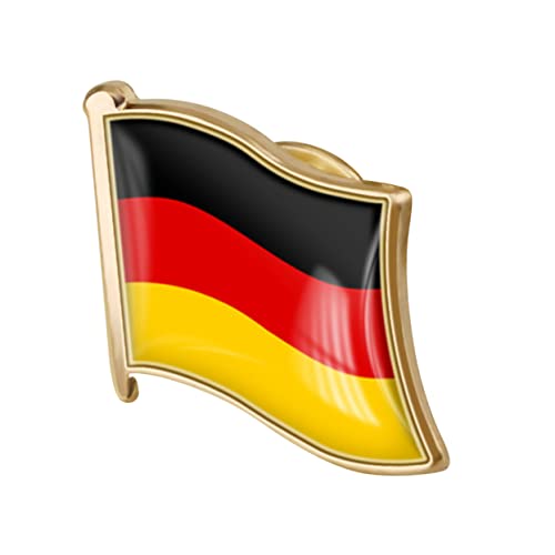 SAFIGLE Deutschland Flagge Brosche Für Männer Robuster Anstecker Aus Metall Für Jacken Hemden Und Hüte Für Geschenke Und Sammlungen von SAFIGLE