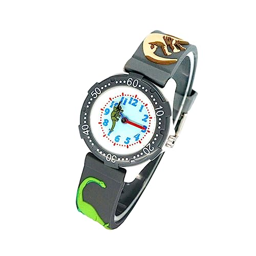 SAFIGLE Dinosaurier Cartoon Kinderuhr wasserdichte Quarz-Armbanduhr Für Jungen Und Mädchen Einstellbares Silikonarmband Einzigartiges Design Geschenkidee Für Geburtstage Und Feiertage von SAFIGLE