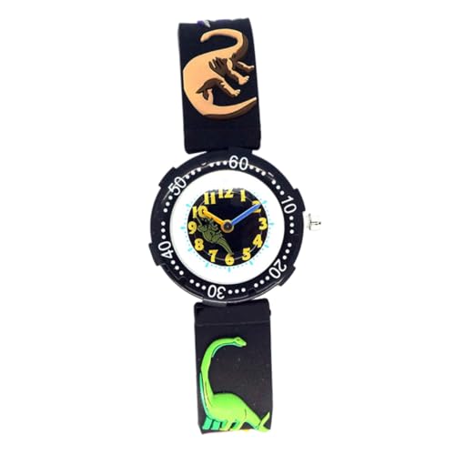 SAFIGLE Dinosaurier Kinderuhr wasserdichte Quarzuhr Mit Cartoon Design Verstellbares Armband Für Komfortables Tragen Langlebig Und Einzigartig Armbanduhr Für Jungen Und Mädchen von SAFIGLE