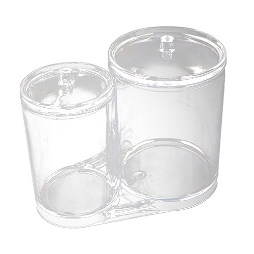 SAFIGLE Doppel -Loch -Baumwoll -Tupferbox aufbewahrungstasche Make-up-Organizer-Fall Make-up-Pad-Speicherbehälter Make -up -Behälter wattepads etui Halter für Wattestäbchen Transparent von SAFIGLE
