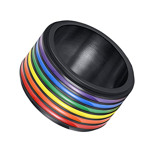 SAFIGLE Drehring Gay Dye Armband Gold Sizer Armband Accessoires Halskette Trendy Ringe Silberschmuck Herren Flagge Regenbogen Aufkleber Krawatte Freundschaftsringe Pins Bunt Edelstahl SAFIGLE Drehring Gay Dye Armband Gold Sizer Armband Accessoires Halskette Trendy Ringe Silberschmuck Herren Flagge Regenbogen Aufkleber Krawatte Freundschaftsringe Pins Bunt Edelstahl von SAFIGLE