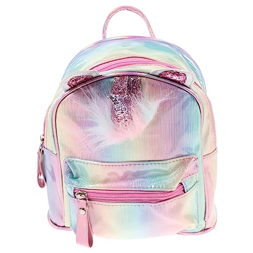 SAFIGLE Einhorn Holografisch Rucksack Für Junge Mädchen Cartoon Schultertasche Mädchen Tragbar Leicht Stauraum Camping Schule von SAFIGLE