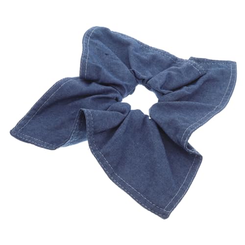 SAFIGLE Elastische Haargummis Mit Schleife Aus Jeansstoff Dickes Haargummi Für Frauen Und Mädchen Sanft Zum Haar Sicherer Halt Für Jeden Anlass von SAFIGLE