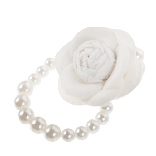 SAFIGLE Elegante Blumenbrosche Damen mit Perlenbesatz Stoff Langlebig Vielseitig für Kleidung Schal Mütze Anzug Modische Anstecknadel für Festliche Anlässe Dinner Partys von SAFIGLE
