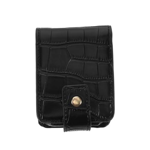 SAFIGLE Elegantes Tragbares Lippenstiftetui Mit Spiegel Kleiner Organizer Aus Pu-Leder Für Unterwegs Make-up-Tasche Mit Mehreren Fächern von SAFIGLE