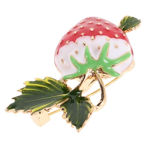 SAFIGLE Charmante Rote Erdbeer-brosche Für Damen Süße Emaille-anstecknadel Als Accessoire Für Kleidung Taschen Und Hüte Realistische Frucht-design-pin Zur Stilvollen Alltagsmode von SAFIGLE