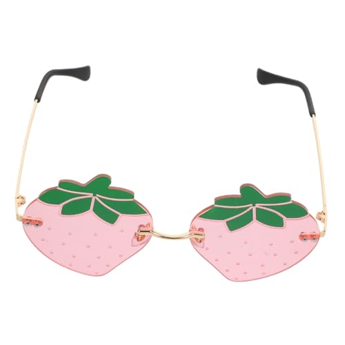 SAFIGLE Erdbeer Sonnenbrille Damen Randlose Stylische Partybrille mit Klarem Sichtfeld Spaßige Einzigartige Erdbeerform für Festivals Urlaub Outdoor und Modische Anlässe SAFIGLE Erdbeer Sonnenbrille Damen Randlose Stylische Partybrille mit Klarem Sichtfeld Spaßige Einzigartige Erdbeerform für Festivals Urlaub Outdoor und Modische Anlässe von SAFIGLE