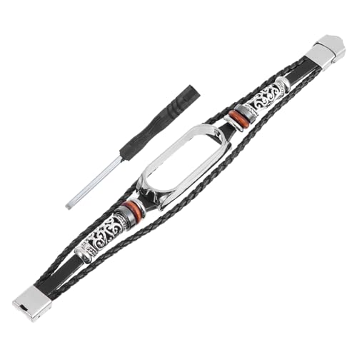 SAFIGLE Ersatz Lederarmband Kompatibel Retro Ethno Perlen Design Verstellbares Unisex Armband für Damen Herren Modisch und Sicher für Alltag und von SAFIGLE