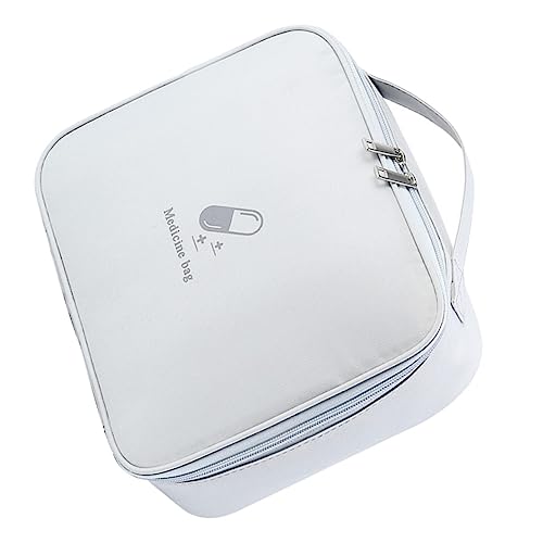 SAFIGLE Erste-Hilfe-Kasten Medical Bag notfallpakete Arzneimittelbox medikamententasche Camping Reisemedikamente Beutel Notfall-Aufbewahrungstasche Erste-Hilfe-Tasche aus Oxford-Stoff Weiß von SAFIGLE