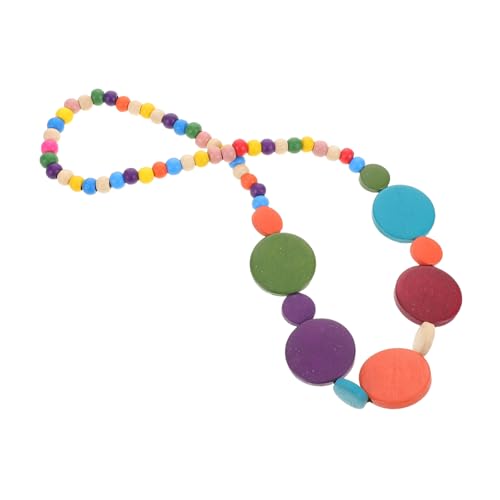 SAFIGLE Holzperlenkette Bunt Für Männer Und Frauen Boho-ethnische Halskette Mit Farbigen Perlen Afrikanisches Stammes-design Natürlicher Schmuck Für Anlässe Und Alltags von SAFIGLE