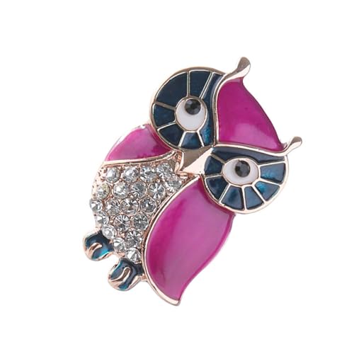 SAFIGLE Eulenbrosche Rosegold Legierung mit Strass und Kreativer Tropföl verzierung Modische Anstecknadel für Damen Stilvolles Accessoire Shirts Pullover und Festliche Anlässe von SAFIGLE