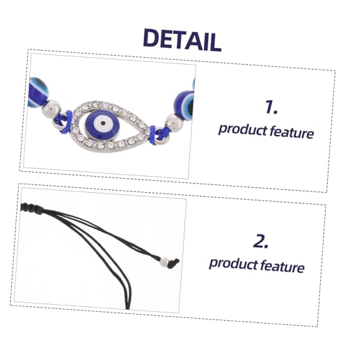 SAFIGLE Evil Eye Armband mit Blauem Auge Handgefertigtes Perlenarmband für Damen und Herren Modisches Schutzamulett für Alltag und Glück Verstellbares Glücksarmband mit Mystischer von SAFIGLE