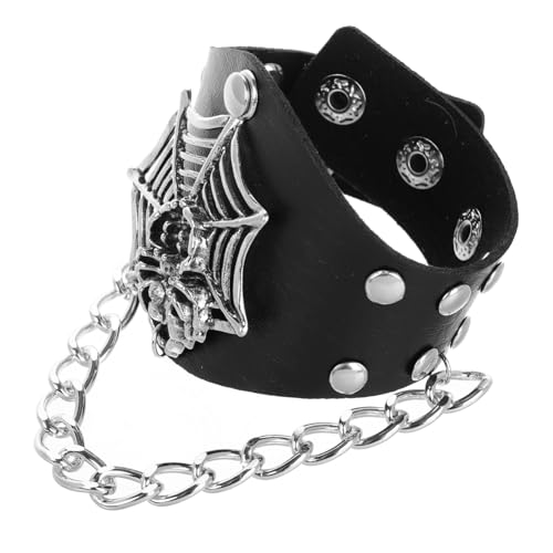 SAFIGLE Extravaganter Punk Skull PU Armband für Halloween Einstellbare Gothic Manschette Unisex Design Auffälliges Accessoire für Festlichkeiten und Rock Outfits SAFIGLE Extravaganter Punk Skull PU Armband für Halloween Einstellbare Gothic Manschette Unisex Design Auffälliges Accessoire für Festlichkeiten und Rock Outfits von SAFIGLE