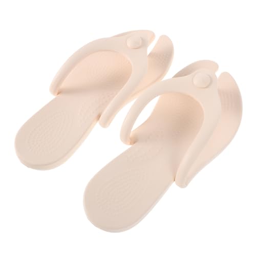SAFIGLE Faltbare Reisehausschuhe Damen Rutschfest Einweg Spa Slipper Für Hotel Gym Strand Badezimmer Und Flugzeug Portable Komfortable Hausschuhe Weiß von SAFIGLE