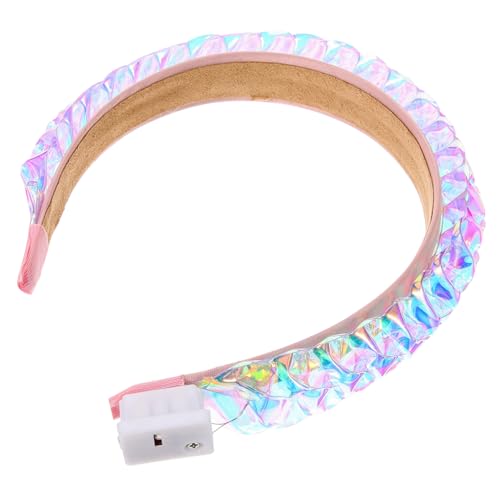 SAFIGLE Farbfilm-Stirnband Geburtstags-Stirnband Haarbänder für Cosplay kinder haarschmuck hair accessories Cosplay-Stirnband Party-Stirnbänder scheinen Kopfbedeckung schmücken Leder von SAFIGLE