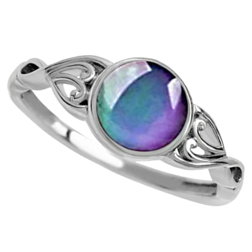 SAFIGLE Farbwechsel Stimmungsring Unisex Temperaturfühliger Farbänderungsring für Erwachsene Kreatives Design Komfortabler Langlebiger Schmuck mit Stimmungsabhängigen Farben von SAFIGLE