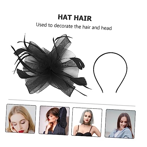 SAFIGLE Federkopfschmuck Aus Netzgarnmaterial Handgemachter Haarschmuck Mit Federschmuck Kopfbedeckung Als Kunstfeder Haarnadel Haar-zubehör Für Bankett Und Geschenkidee von SAFIGLE