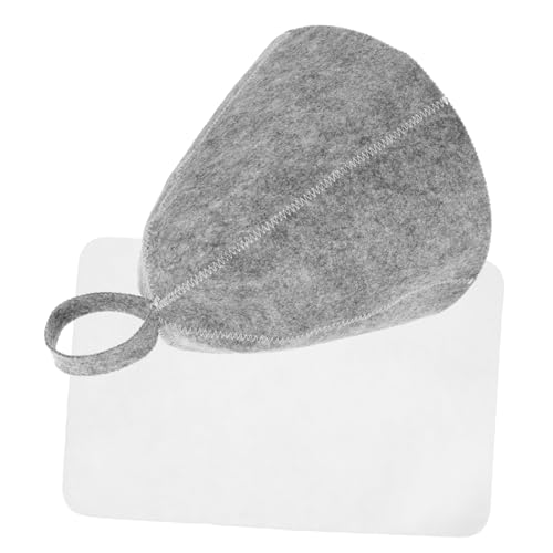 SAFIGLE Filz saunahut mit Dickem Filzbadekissen Atmungsaktiv und Tragbar für Damen und Herren Komfortabler Saunakopf schutz Praktisches Sauna Zubehör für Entspanntes Wellness erlebnis von SAFIGLE