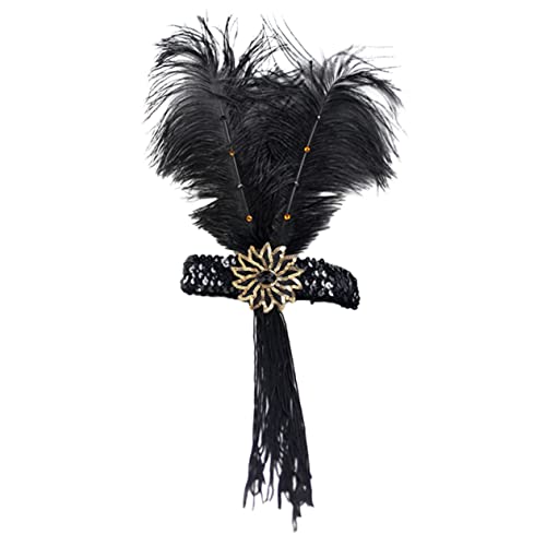 SAFIGLE Flapper Stirnband Jahre Mit Quaste Und Schmuck Für Frauen Stilvolles Kopfschmuck-accessoire Für Hochzeit Teeparty Und Partys von SAFIGLE