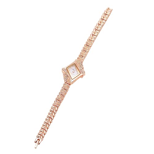 SAFIGLE Damen-quarzuhr Mit Kristallen – Modischer Strass – Goldweiß – Für Weihnachten Geburtstag Valentinstag von SAFIGLE