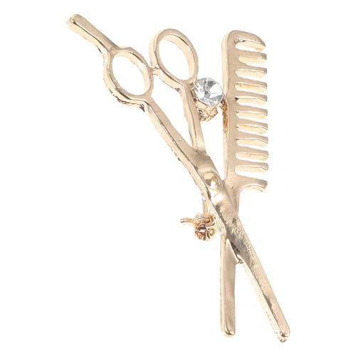 SAFIGLE Brosche Scheren und Kamm Anstecknadel für Damen Zinklegierung Dekorative Friseurzubehör Vielseitig für Anzüge und Hüte Geschenkidee für Hairstylisten von SAFIGLE