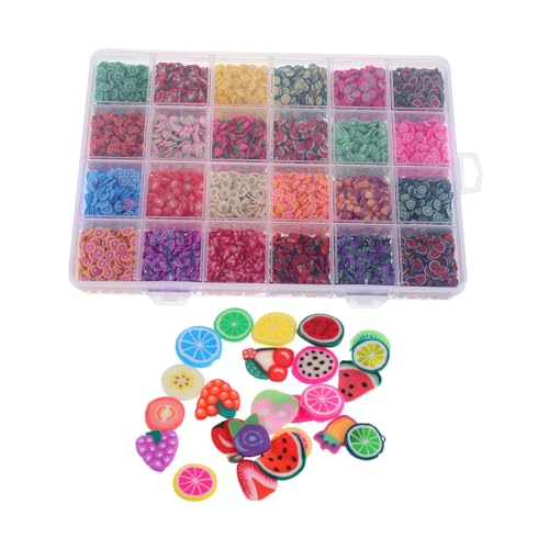 SAFIGLE Fruit Polymer Clay Slices Set Diy Nagelkunst Deko Mit Obst Charms Für Maniküre Handy-hüllen Und Bastelbedarf von SAFIGLE