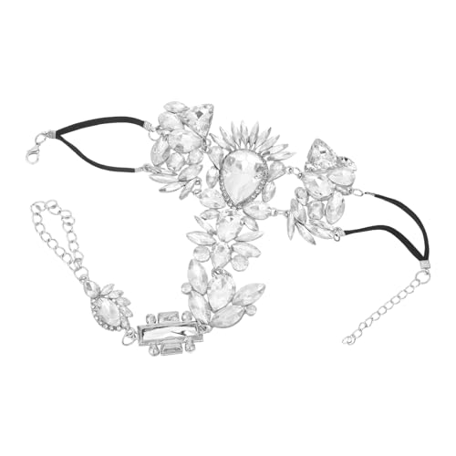 SAFIGLE Fußkettchen Für Damen Zierliches Fußkettchen Mondstein Funkelnde Körperkette Fußschmuck Boho Fußketten Strass Zehenschmuck Für Damen von SAFIGLE