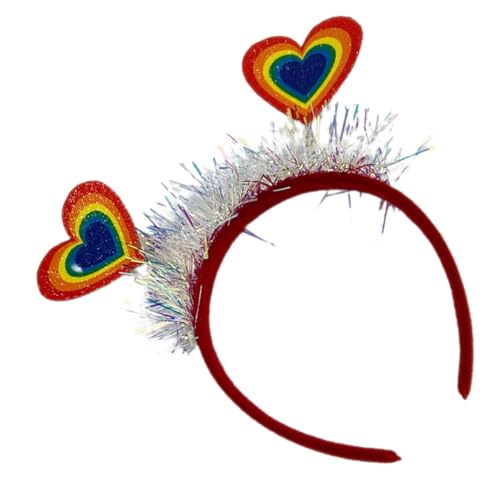 SAFIGLE Stirnband Regenbogen Haarreifen Pride-month Party Kopfschmuck Für Damen Und Herren Aus Weichem Stoff Verstellbar Geeignet Für Junge Mädchen Und Erwachsene von SAFIGLE