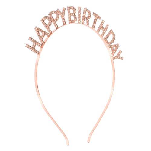 SAFIGLE Geburtstag Haarband Mit Strass Buchstaben Zartes Stirnband Für Party Kopfschmuck Für Geburtstagsfeier Schickes Stirnband Mit Glitzersteinen von SAFIGLE