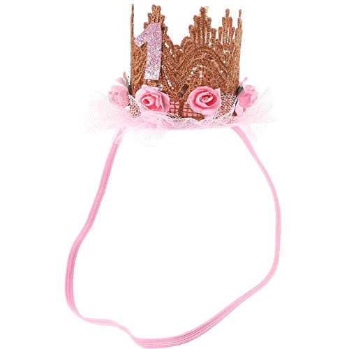 SAFIGLE Geburtstagskrone Haarband für Mädchen Leichte Bequeme Kopfbedeckung für Geburtstagsfeiern Robustes Design für Stabilen Sitz Stilvolles Accessoire für Besondere Anlässe von SAFIGLE