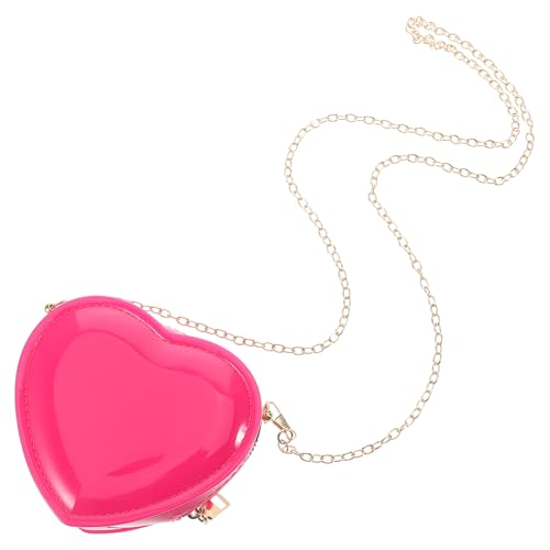 SAFIGLE Niedliche Mini-Handtasche in Herzform Für Damen Modische Lippenstift- Und Make-up-Tasche Tragbarer Kulturbeutel Tasche Mit Reißverschluss Für Reisen Und Partys von SAFIGLE