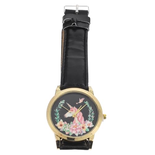 SAFIGLE Quartz Uhr Mit Verstellbarem Lederarmband Für Lustiges Design Für Schule Geburtstag Und Feiertage Schwarz von SAFIGLE