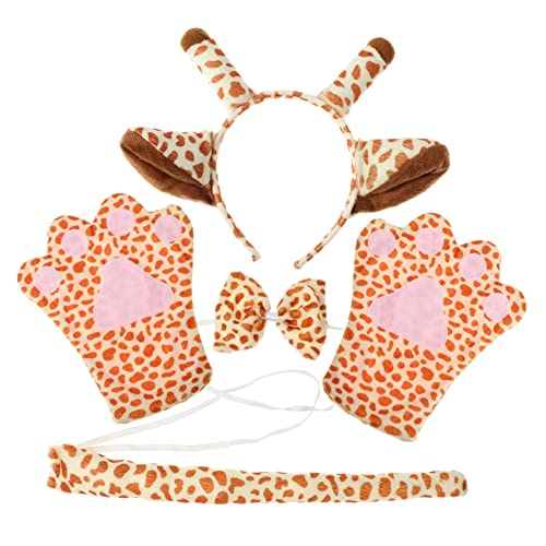 SAFIGLE Giraffen Kostüm Set für Teiliges Tierkopfband Cosplay Zubehör für Karneval Halloween und Partys für von SAFIGLE