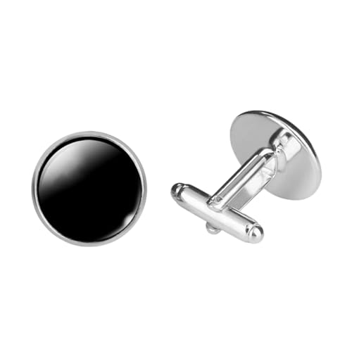 SAFIGLE Glass Cuff Link Sleeve Button für Herren Manschettenknöpfe mit N Muster Dekorative Hemd Kragenknöpfe für Formelle Anlässe Langlebig von SAFIGLE