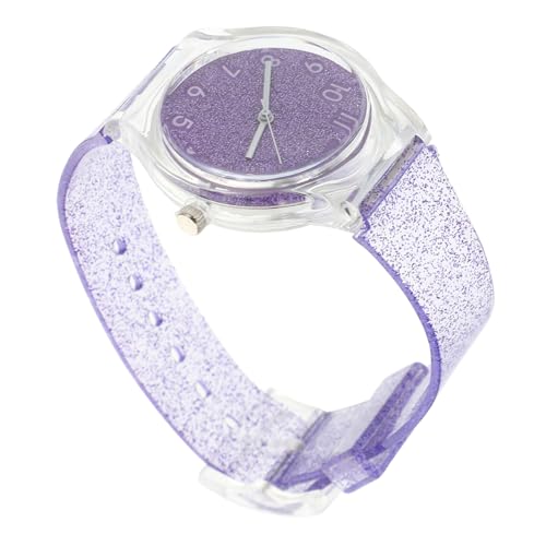 SAFIGLE Kinder schauen zu M?dchen schauen zu Luxusuhr Bunte Uhr kinderuhren Armbanduhr Kinder Digitaluhr Kinderarmbanduhr aus Silikon Glitzer Uhr Anschauen Gurt Blitzbohren Student Violett von SAFIGLE