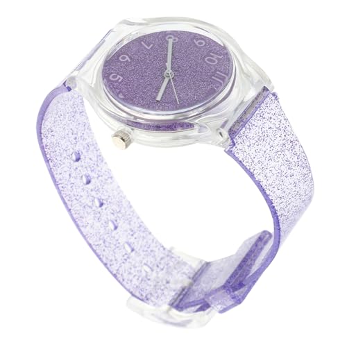 SAFIGLE Kinder schauen zu ?dchen schauen zu Luxusuhr Bunte Uhr kinderuhren Armbanduhr Kinder Digitaluhr Kinderarmbanduhr aus Silikon Glitzer Uhr Anschauen Gurt Blitzbohren Student Violett von SAFIGLE
