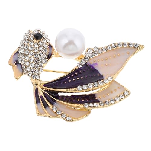 SAFIGLE Goldfisch Brosche mit Farbverlauf Zinklegierung Langlebig und Vielseitige Anstecknadel für Damen Geeignet für Unterwasser Outfits Schals Cardigans und Hüte von SAFIGLE