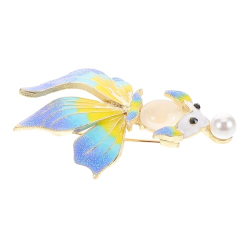 SAFIGLE Goldfisch Emaille Brosche mit Perle Langlebige Zinklegierung Farbverblassungsresistent Modisches Tier Schmuckaccessoire für Damen Geeignet für Anzug Jacke Hemd Hut SAFIGLE Goldfisch Emaille Brosche mit Perle Langlebige Zinklegierung Farbverblassungsresistent Modisches Tier Schmuckaccessoire für Damen Geeignet für Anzug Jacke Hemd Hut von SAFIGLE