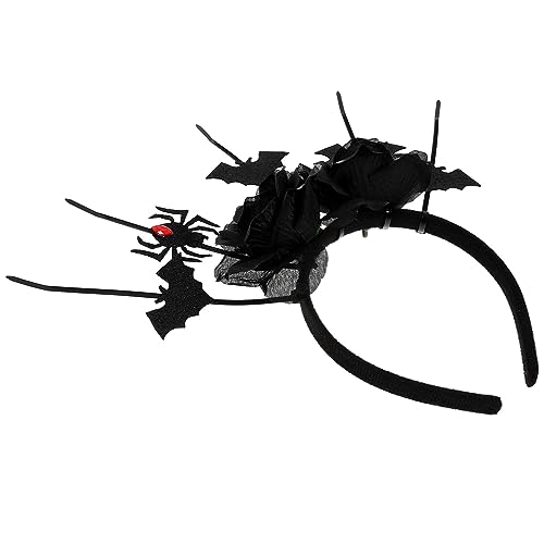 SAFIGLE Gothic Spider Haarreif für Halloween Bequemer Haarreifen mit Spinnen und Rosen für Damen für Kostüme Geburtstagsfeiern und Festivals von SAFIGLE