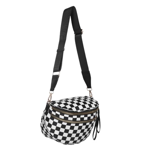 SAFIGLE Große Damen Umhängetasche Kariert Shell-design Langlebig Vielseitig Modisch für Alltag und Reisen Klassisch Karierte Crossbody Schultertasche von SAFIGLE