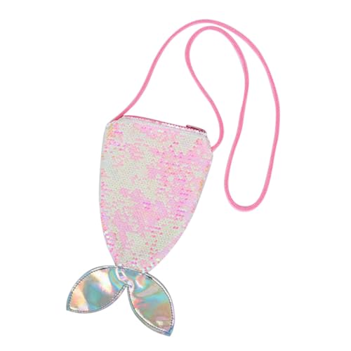 SAFIGLE Große Meerjungfrau Pailletten Handtasche Mädchen Schultertasche Glänzend Bunte Umhängetasche Phone Bag Süß Kreativ Geschenk Alltag Shopping von SAFIGLE
