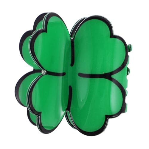 SAFIGLE Grüner Shamrock Haarclip PVC Haarschmuck St Patrick's Day Party Damen Haarklammer Sicherer Vielseitig für Alltag Festliche Anlässe von SAFIGLE